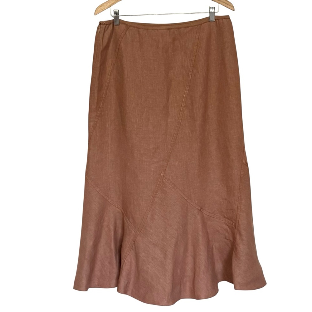 Kleen 100% Ramie Women's Midi Skirt Size Small